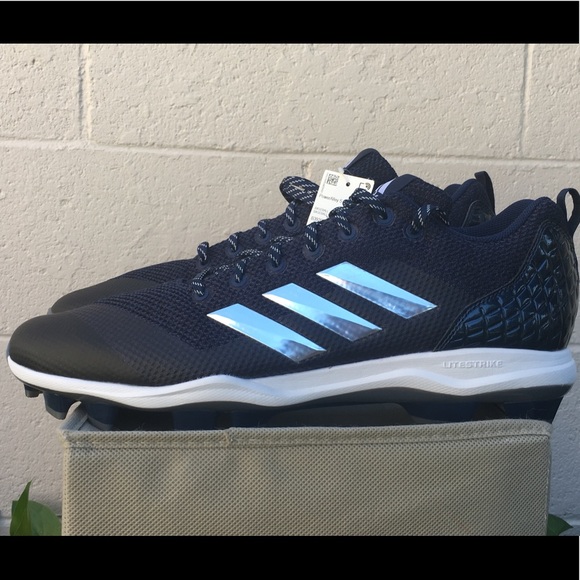 navy blue adidas baseball cleats